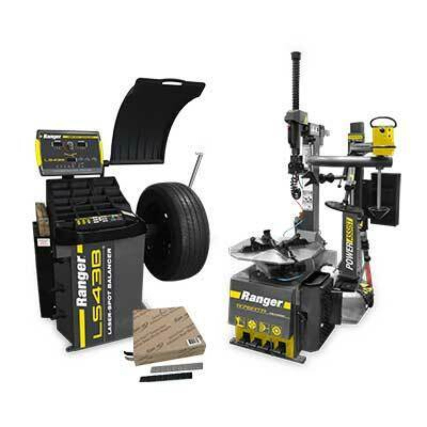 Ranger R76ATR Tire Changer + LS43B Wheel Balancer + Tape Wheel Weights Black and Silver 1400 pcs - 5140123