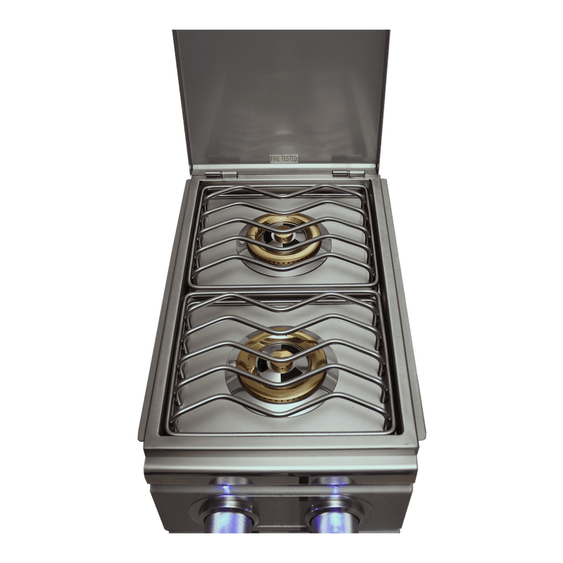 Renaissance Cooking Systems Cutlass Pro Double Side Burner Slide-in W/Blue LED RDB1EL