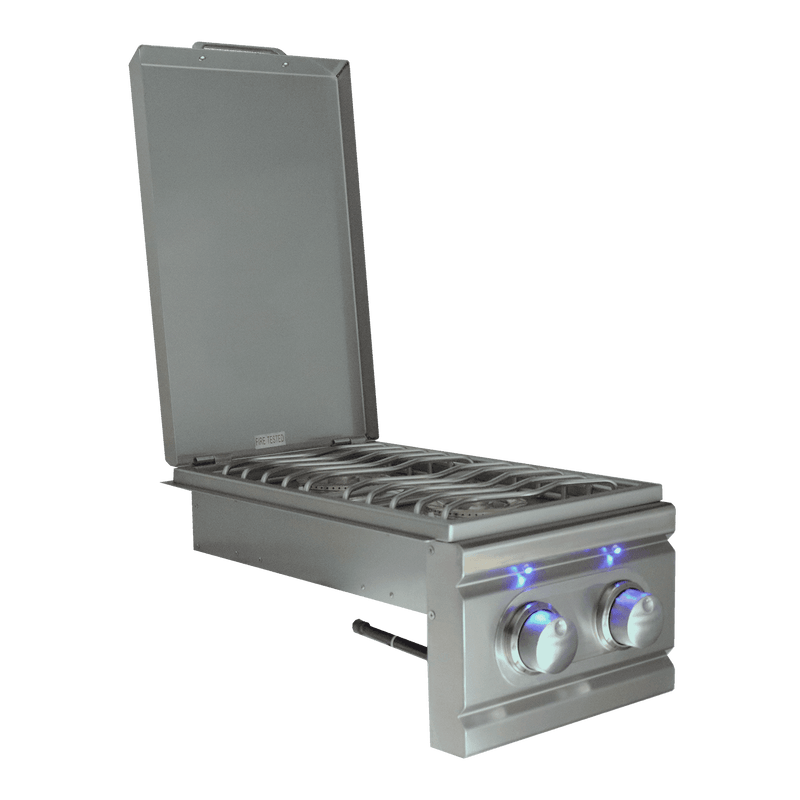 Renaissance Cooking Systems Cutlass Pro Double Side Burner Slide-in W/Blue LED RDB1EL