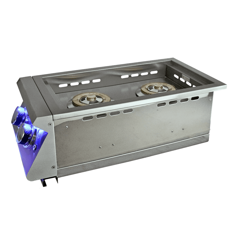 Renaissance Cooking Systems PREMIER DOUBLE SIDE BURNER W/BLUE LED LIGHTS RJCSSBL