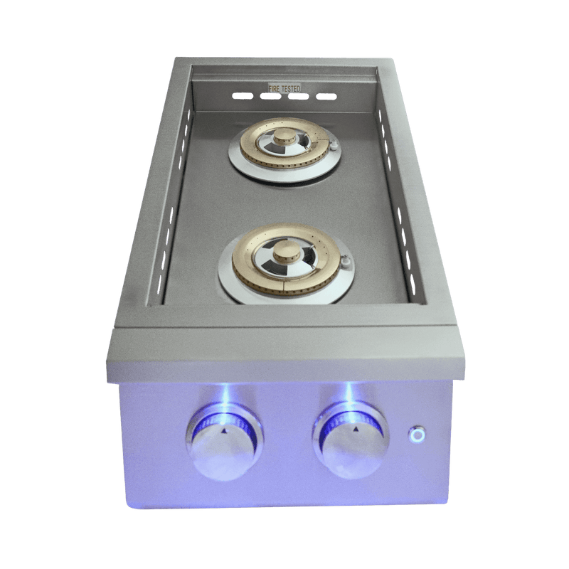 Renaissance Cooking Systems PREMIER DOUBLE SIDE BURNER W/BLUE LED LIGHTS RJCSSBL