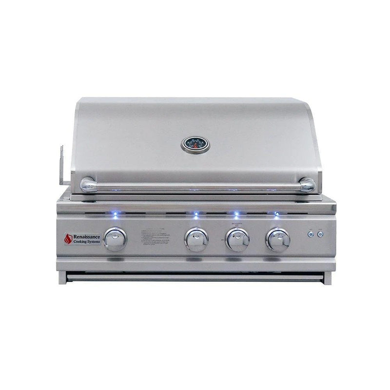 Renaissance Cooking Systems 30" Cutlass Pro Grill, Blue LED W/Rear Burner RON30A