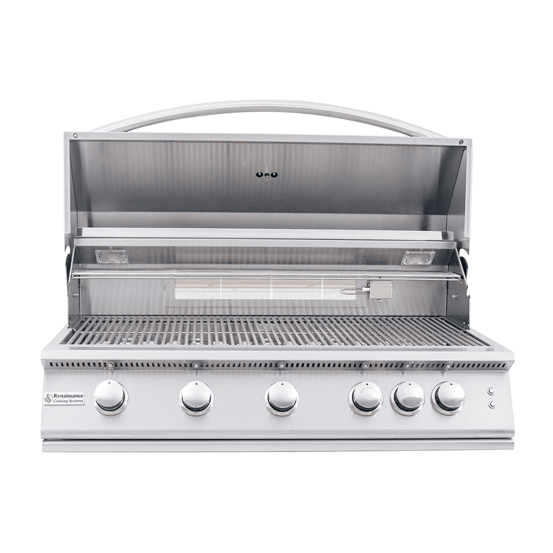 Renaissance Cooking Systems 40" Premier Grill, Blue LED W/Rear Burner RJC40AL