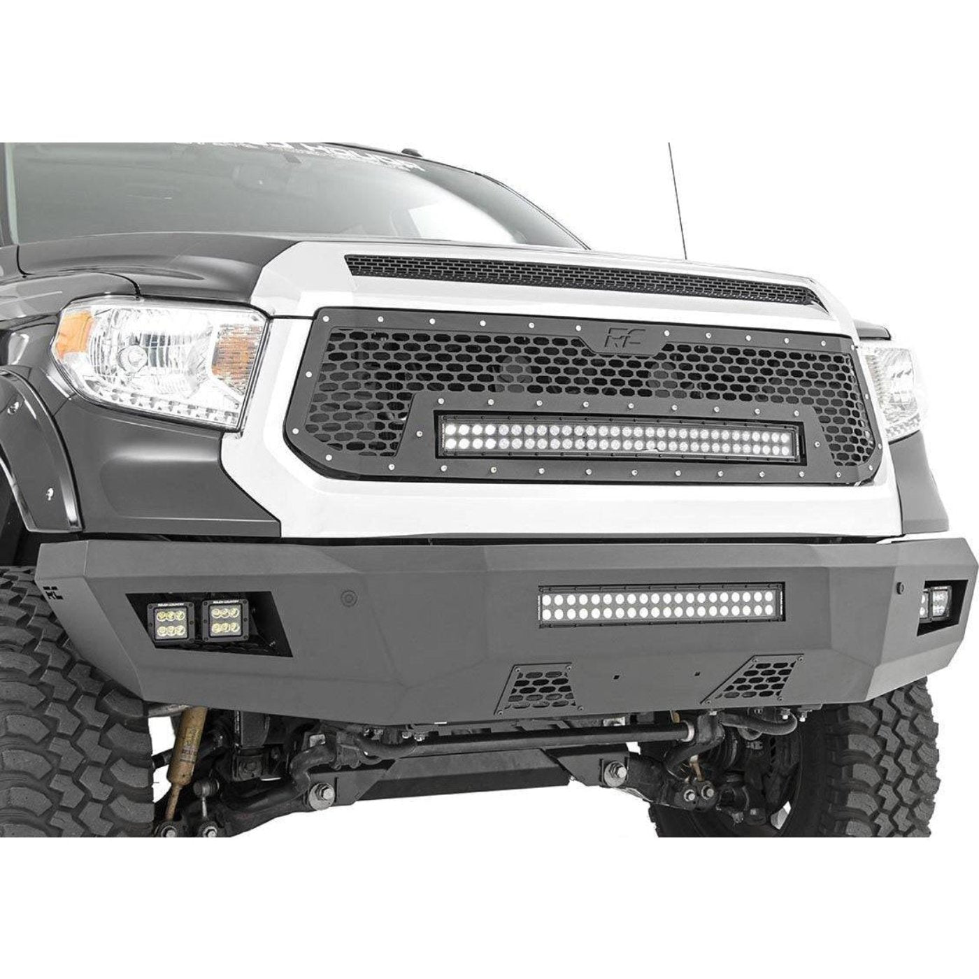 Rough Country Heavy-Duty Front Led Bumper | 2014-2021 Toyota Tundra - 10777