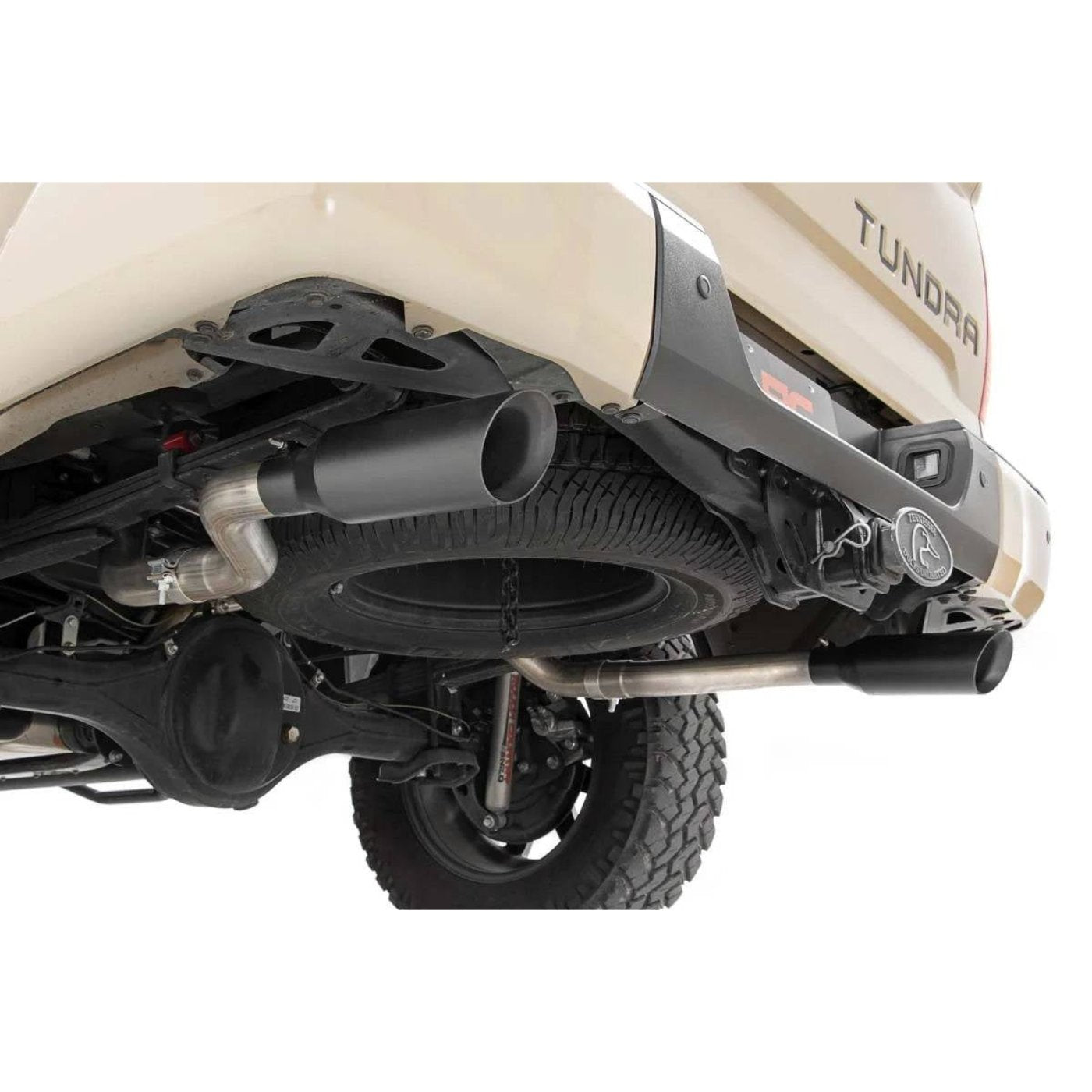 Rough Country Dual Cat-Back Exhaust System W/ Black Tips | 2009-2021 Toyota Tundra - 96012