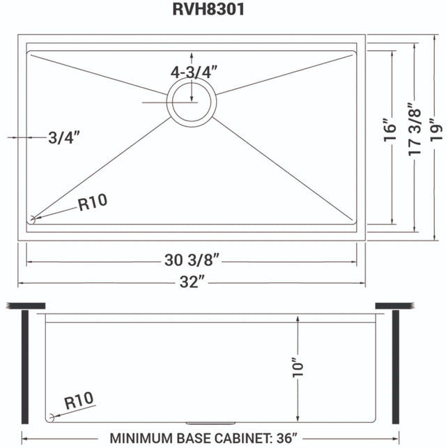 Ruvati Roma 32-inch Workstation Ledge Undermount 16 Gauge Stainless Steel Kitchen Sink Single Bowl - RVH8300