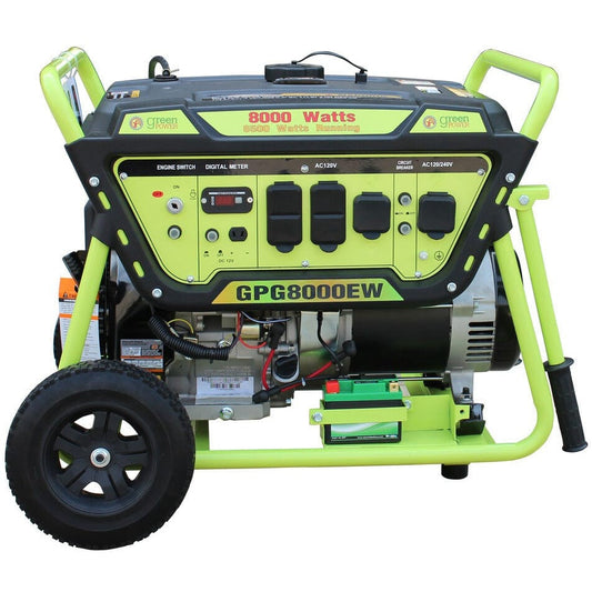 Green-Power America 8000/6500-Watt Gas Powered Portable Generator - GPG8000EW