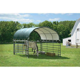 ShelterLogic | Corral Shelter Livestock Shade 12' X 12' - 1 3/8" 7.5 oz. Green Cover Corral panels not included