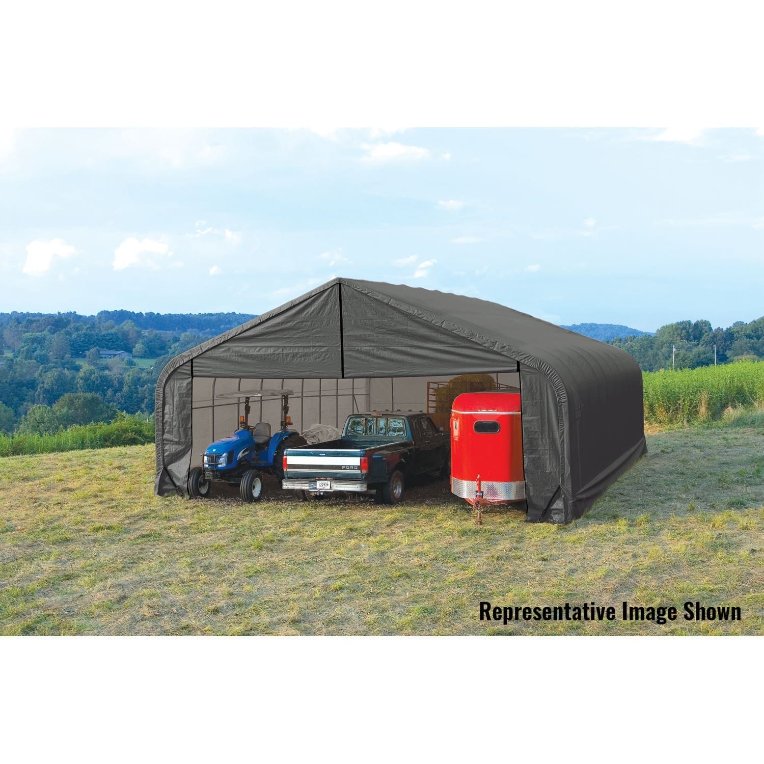 ShelterLogic | ShelterCoat 28 x 20 x 20 ft. Garage Peak Gray STD