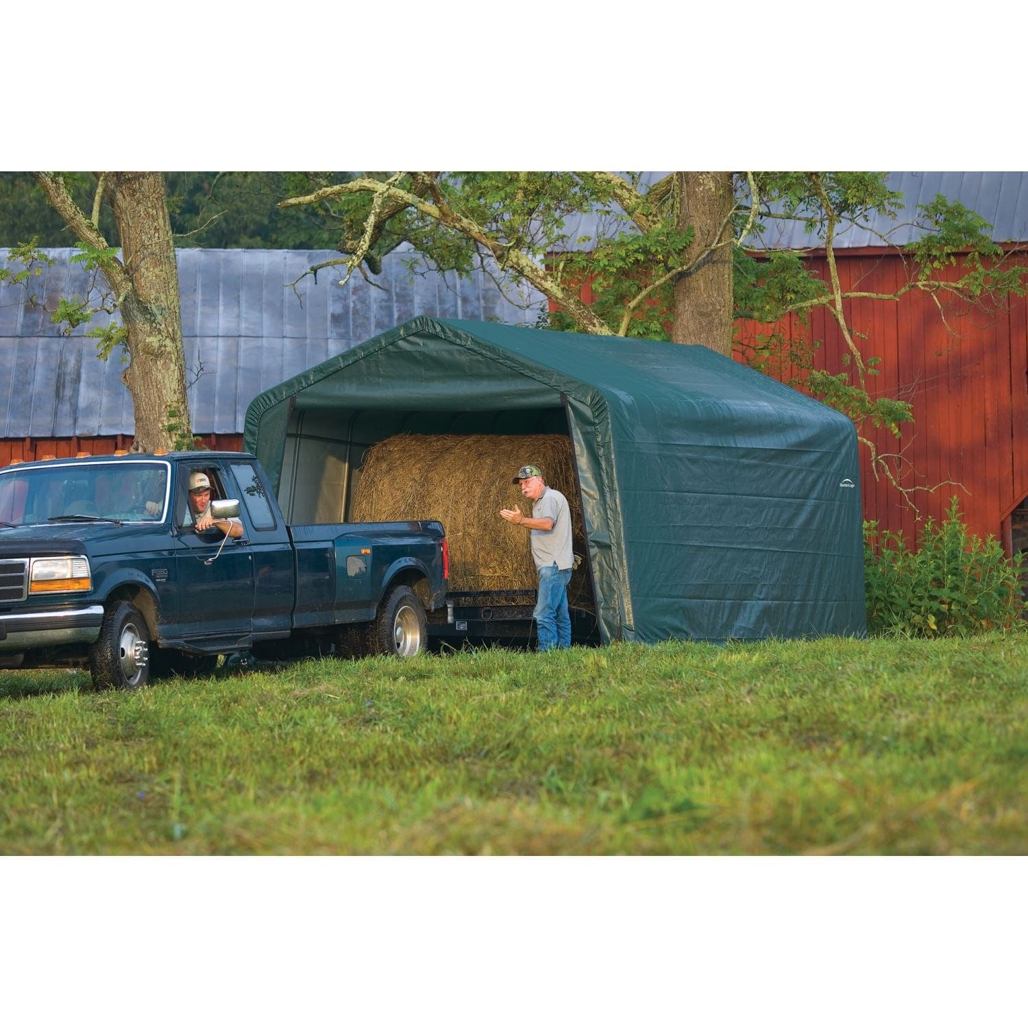 ShelterLogic | ShelterCoat 12 x 24 x 8 ft. Garage Peak Green STD