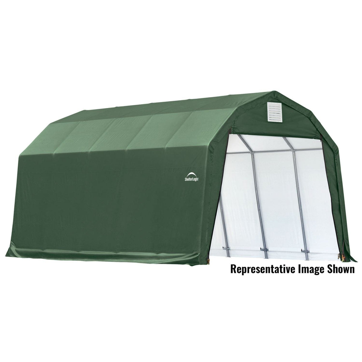 ShelterLogic | ShelterCoat 12 x 28 ft. Garage Barn Green STD