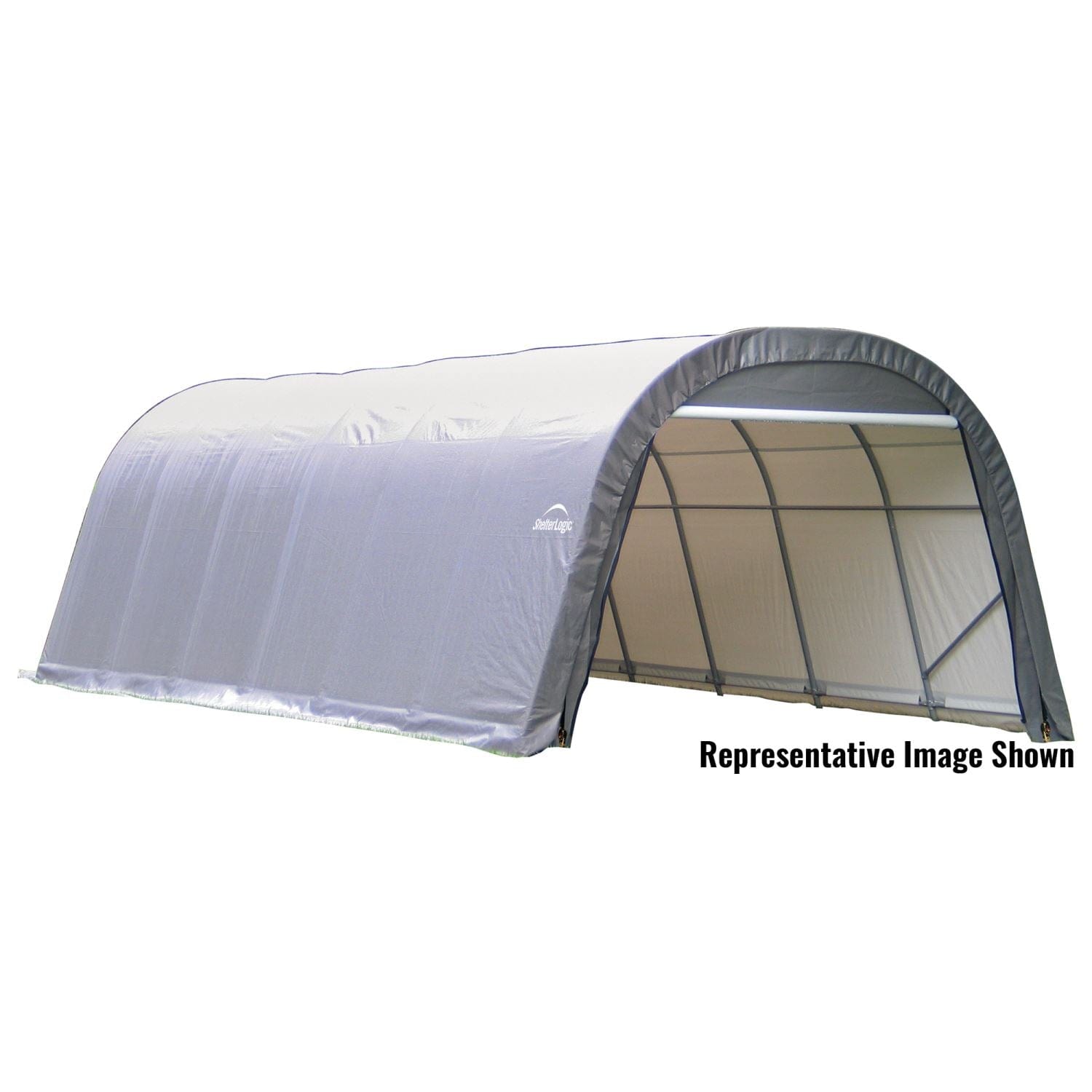 ShelterLogic | ShelterCoat 12 x 28 ft. Wind and Snow Rated Garage Round Gray STD - 76632