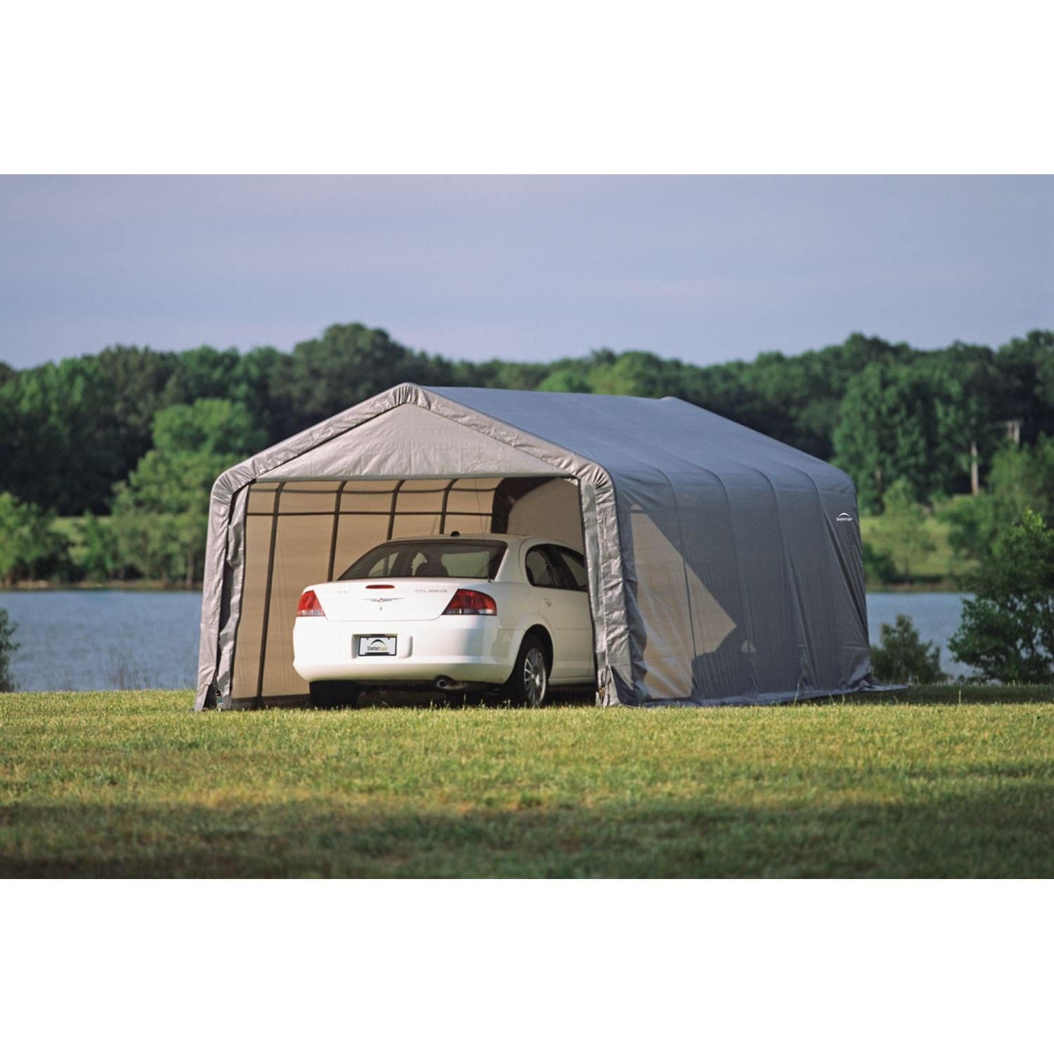 ShelterLogic | ShelterCoat 13 x 20 ft. Garage Peak Gray STD