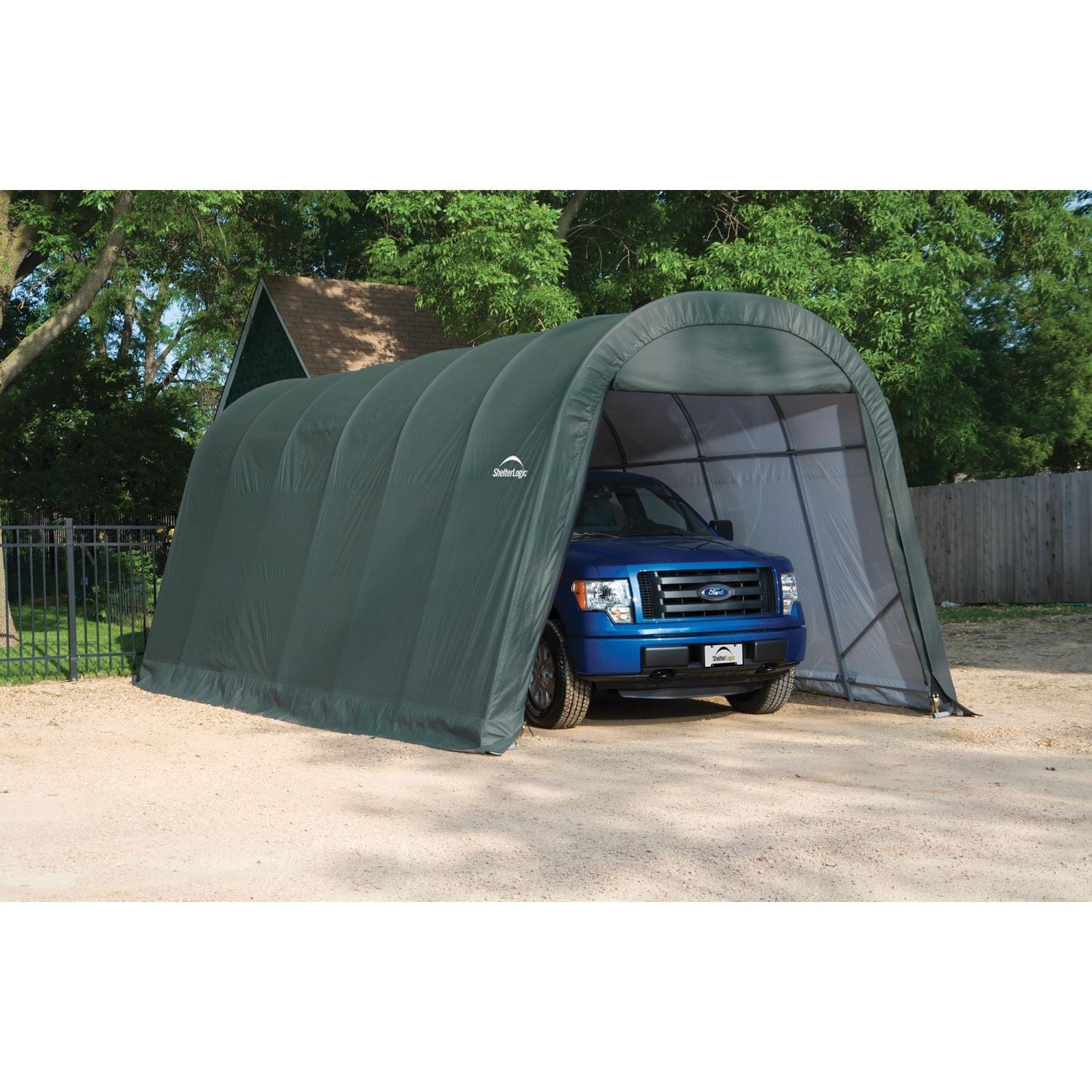 ShelterLogic | ShelterCoat 13 x 24 ft. Wind and Snow Rated Garage Round Green STD