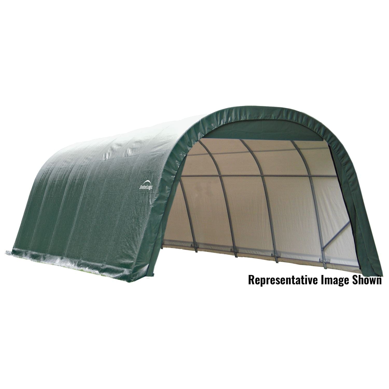 ShelterLogic | ShelterCoat 13 x 28 ft. Wind and Snow Rated Garage Round Green STD - 90234