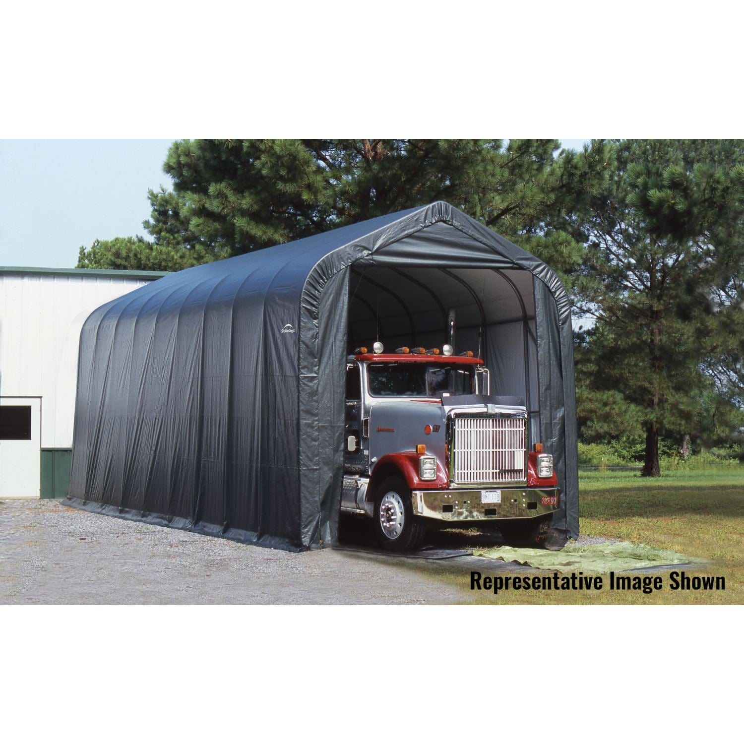 ShelterLogic | ShelterCoat 15 x 20 ft. Garage Peak Gray STD