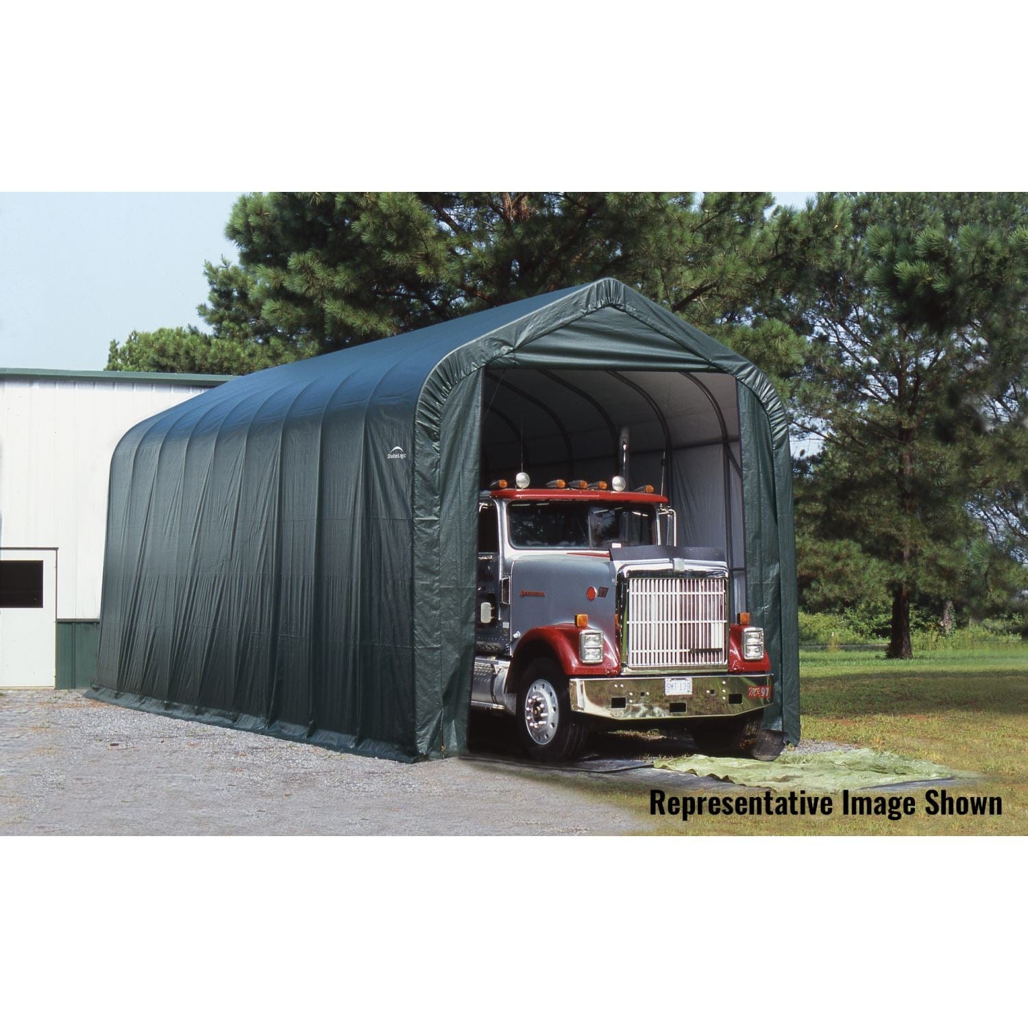 ShelterLogic | ShelterCoat 15 x 20 ft. Garage Peak Green STD