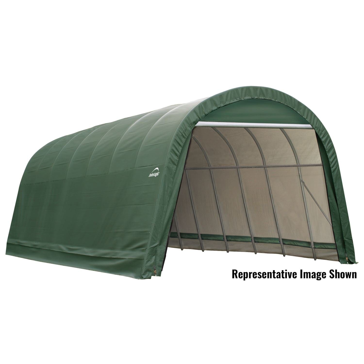 ShelterLogic | ShelterCoat 15 x 20 ft. Wind and Snow Rated Garage Round Green STD - 95341