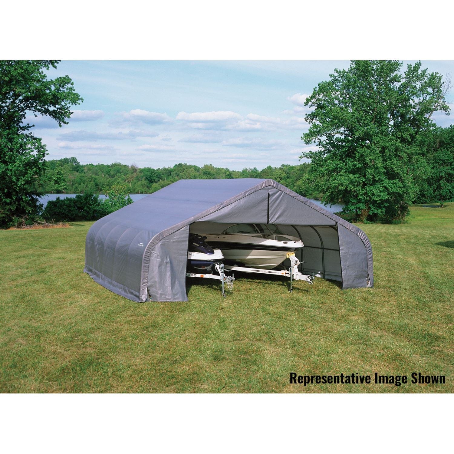 ShelterLogic | ShelterCoat 22 x 20 ft. Garage Peak Gray STD