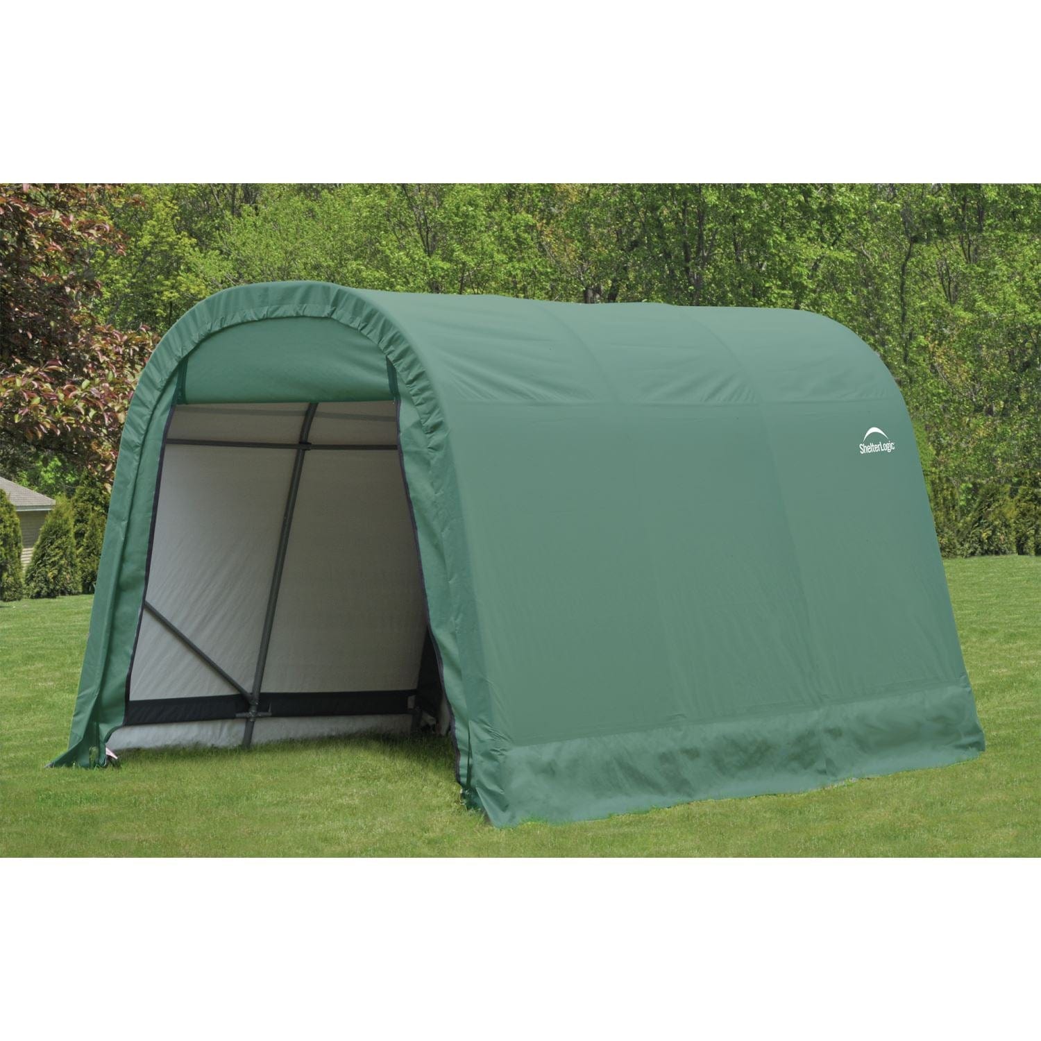 ShelterLogic | ShelterCoat 8 x 12 ft. Wind and Snow Rated Garage Round Green STD