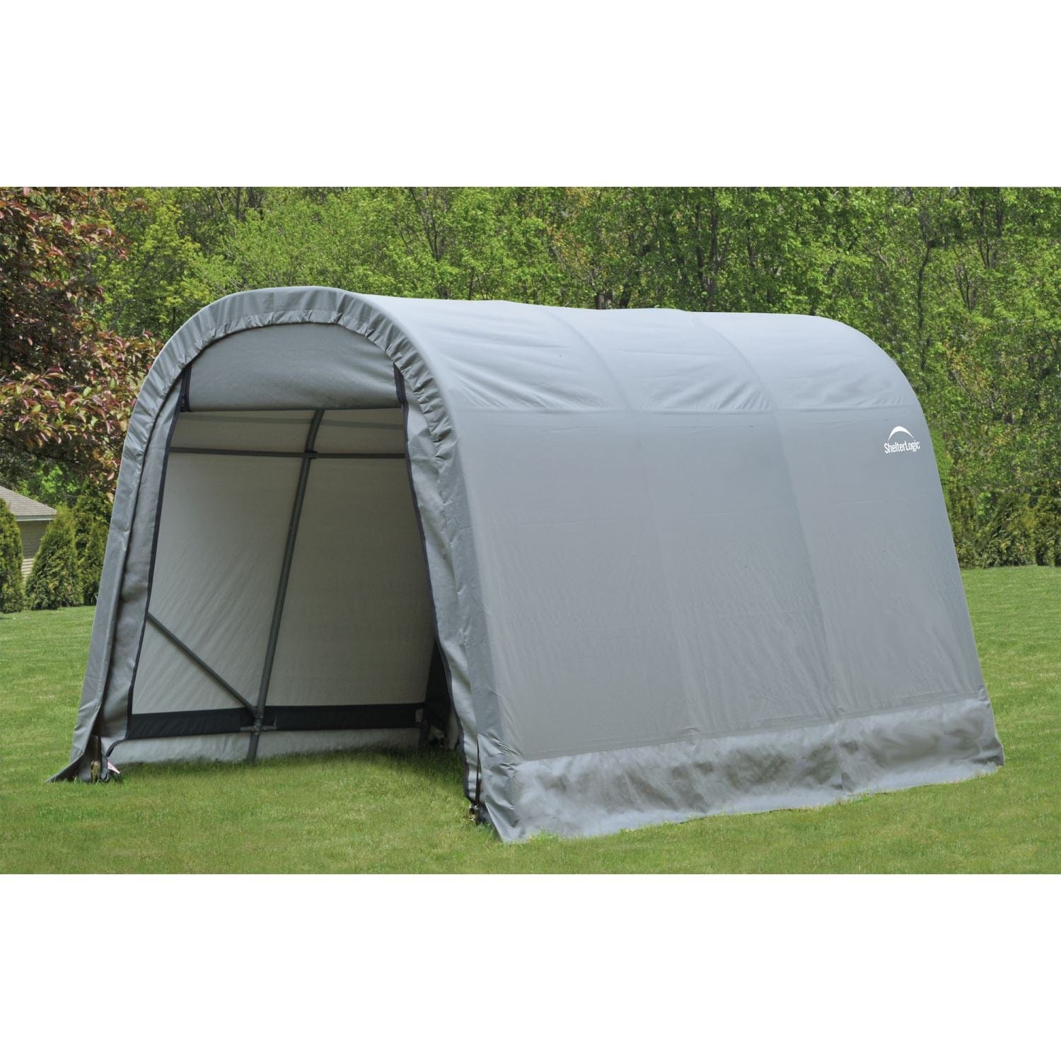 ShelterLogic | ShelterCoat 8 x 16 ft. Wind and Snow Rated Garage Round Gray STD