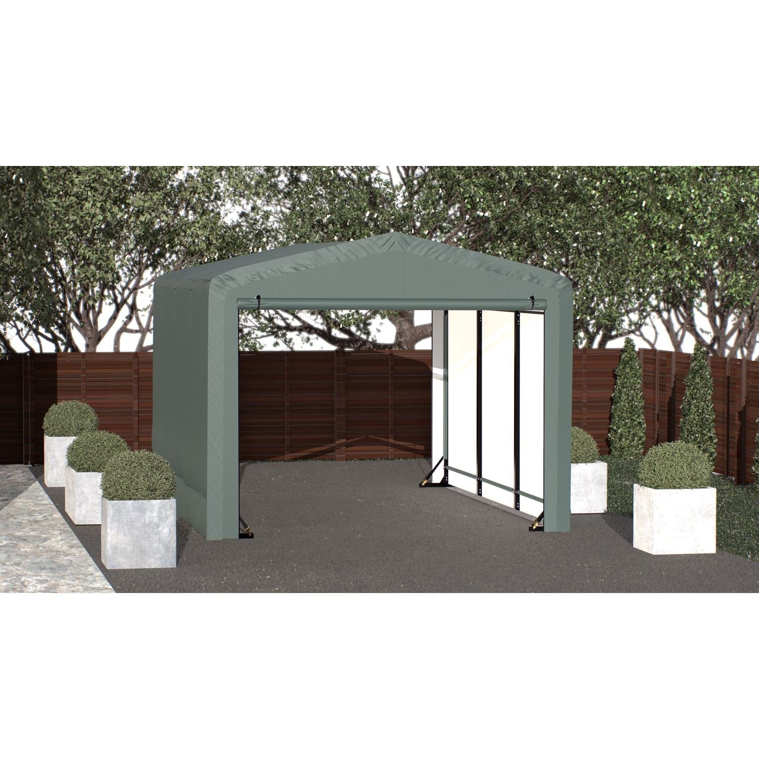 ShelterLogic | ShelterTube Wind and Snow-Load Rated Garage 10x14x8 Green