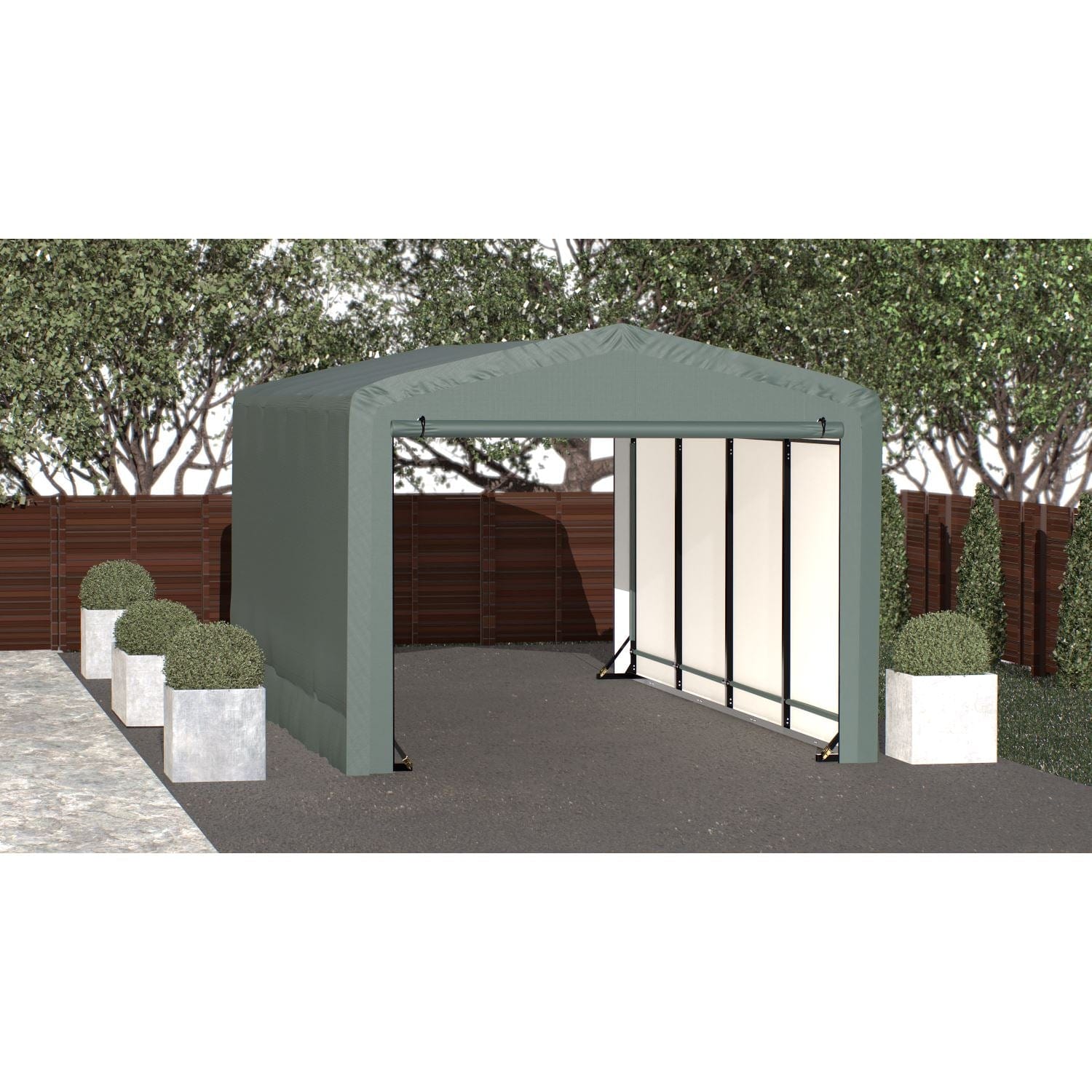 ShelterLogic | ShelterTube Wind and Snow-Load Rated Garage 10x18x8 Green