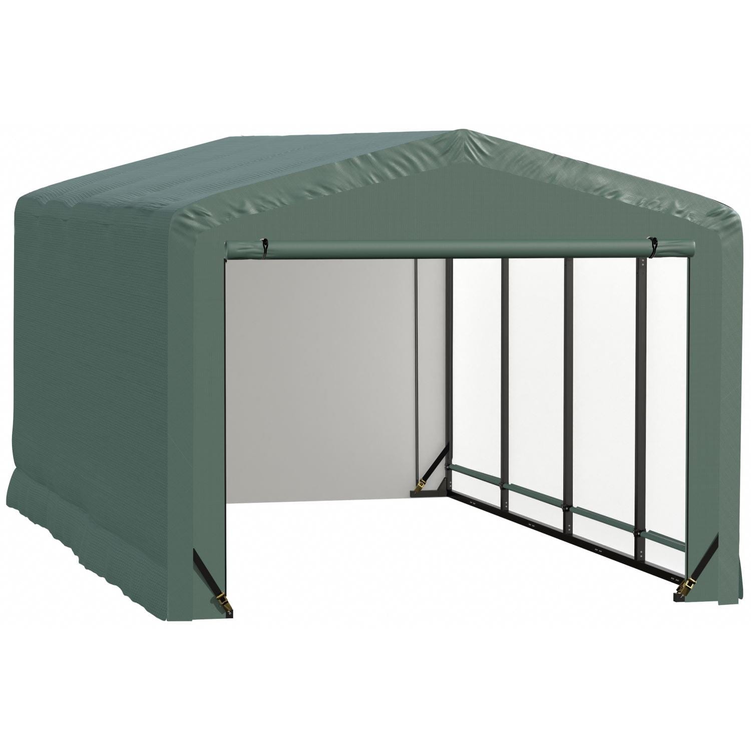 ShelterLogic | ShelterTube Wind and Snow-Load Rated Garage 10x18x8 Green - SQAACC0104C01001808