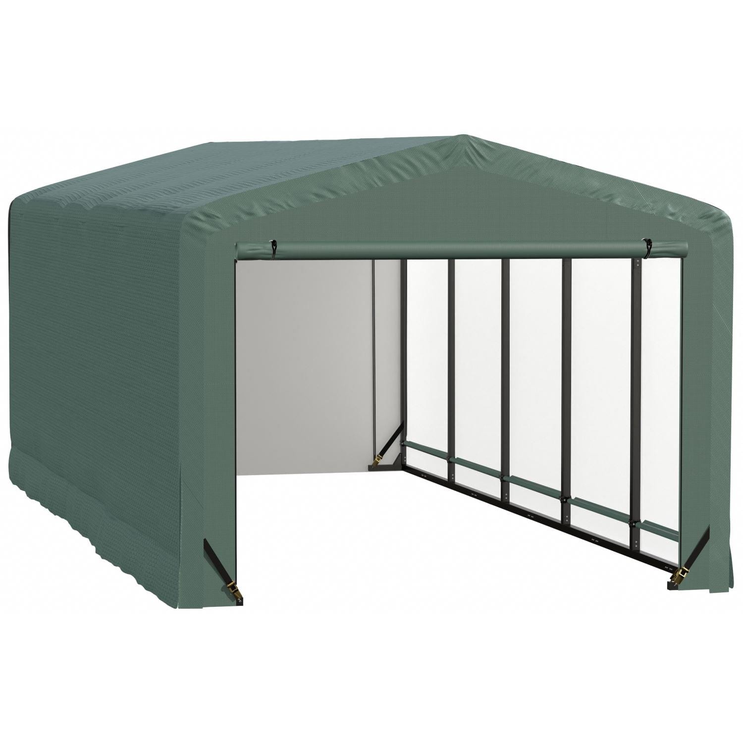 ShelterLogic | ShelterTube Wind and Snow-Load Rated Garage 10x23x8 Green - SQAACC0104C01002308