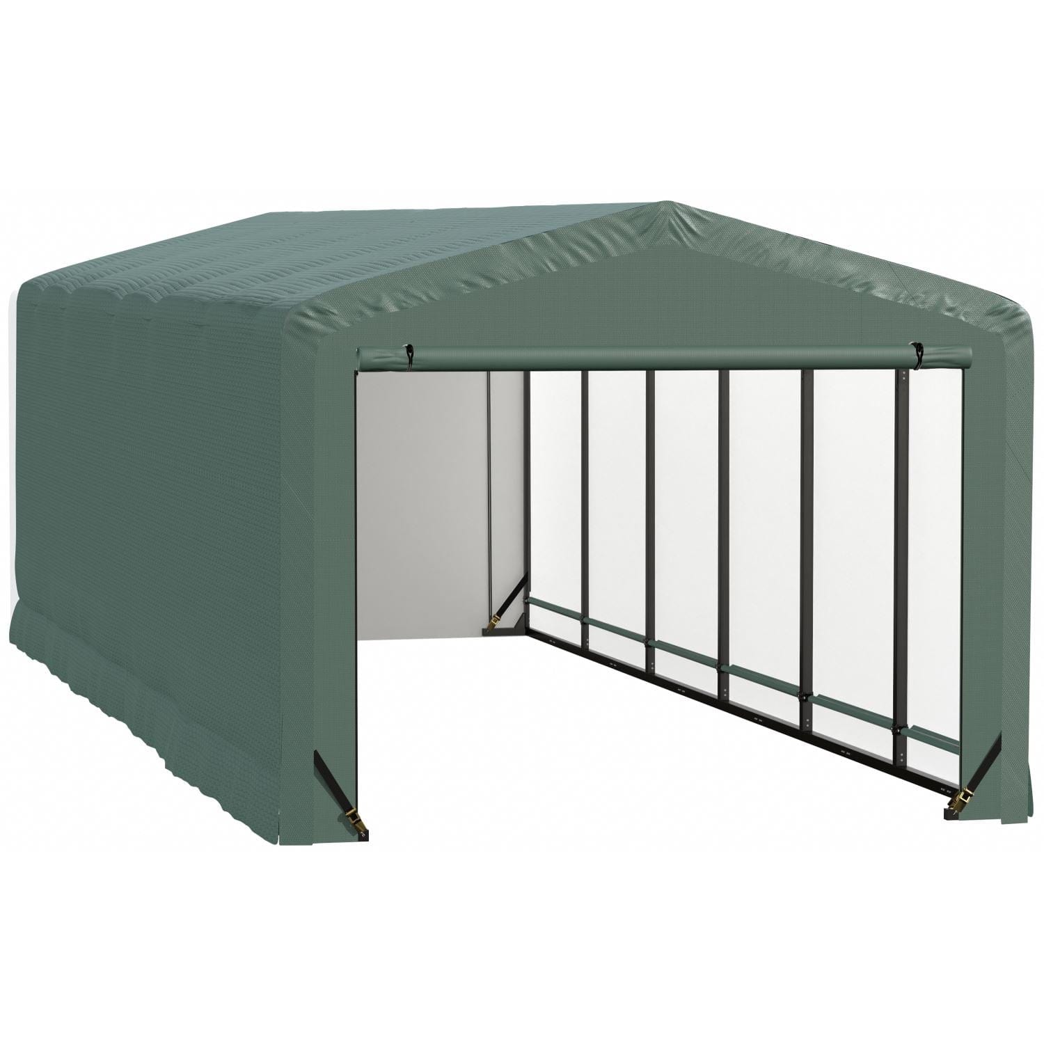 ShelterLogic | ShelterTube Wind and Snow-Load Rated Garage 10x27x8 Green - SQAACC0104C01002708