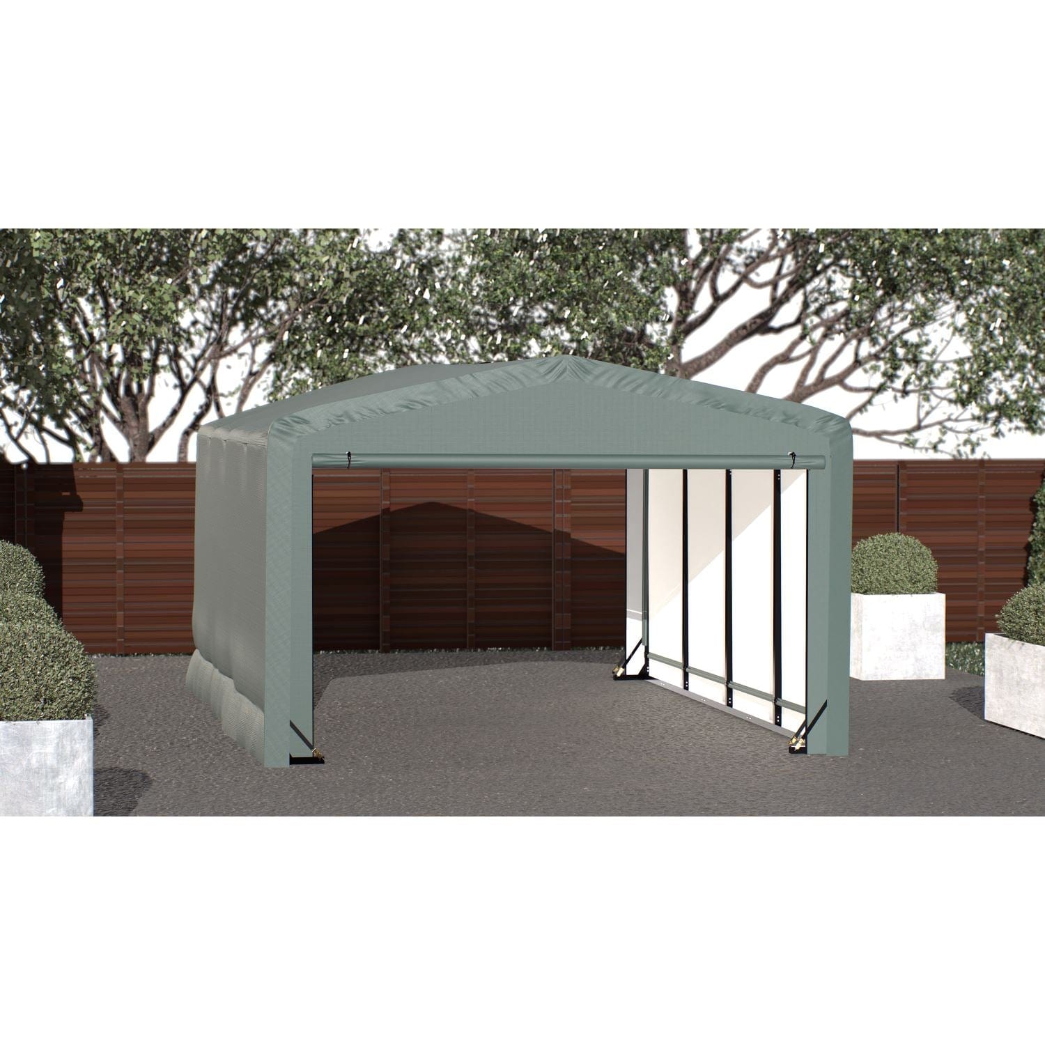 ShelterLogic | ShelterTube Wind and Snow-Load Rated Garage 12x18x8 Green