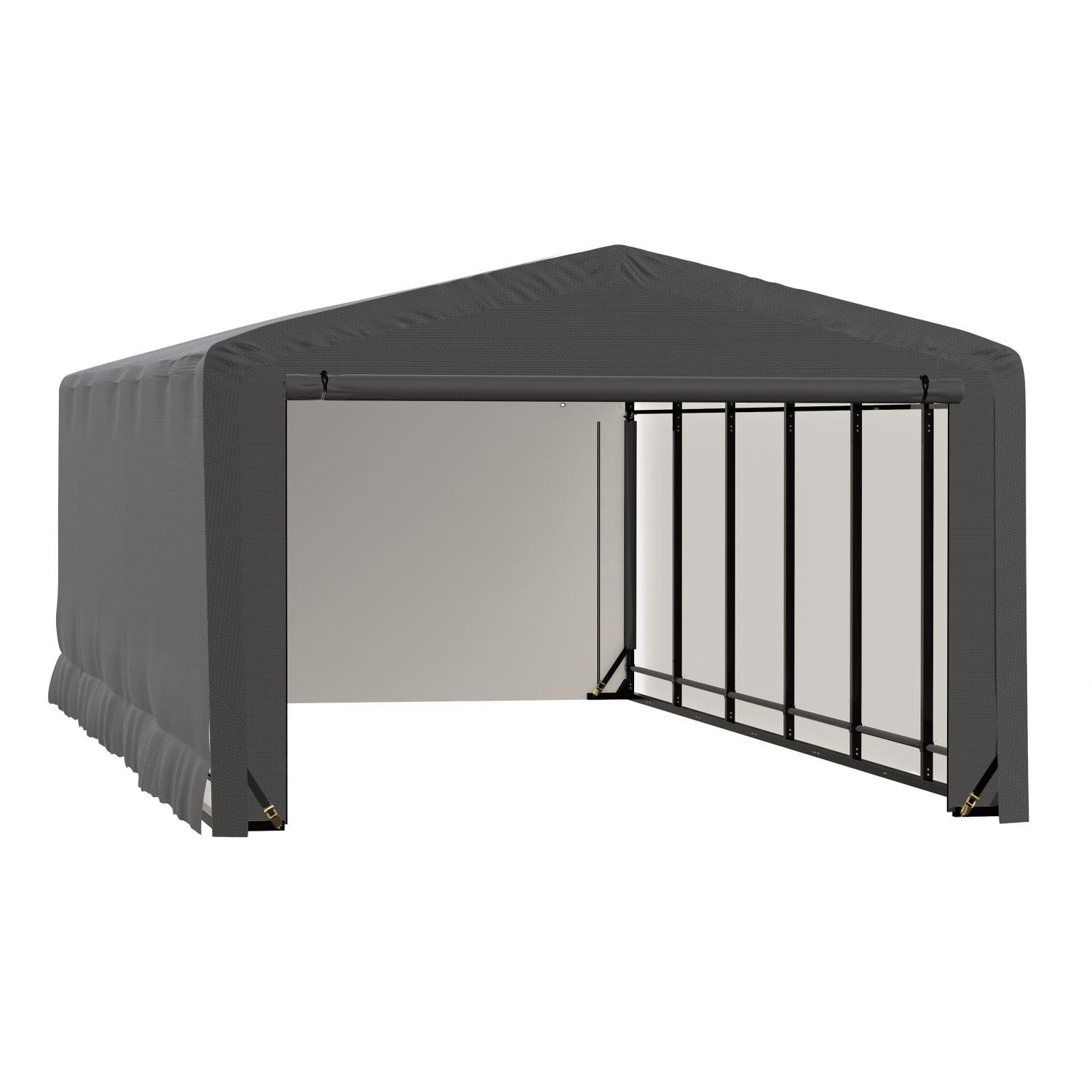 ShelterLogic | ShelterTube Wind and Snow-Load Rated Garage 12x23x8 Gray - SQAACC0103C01202308