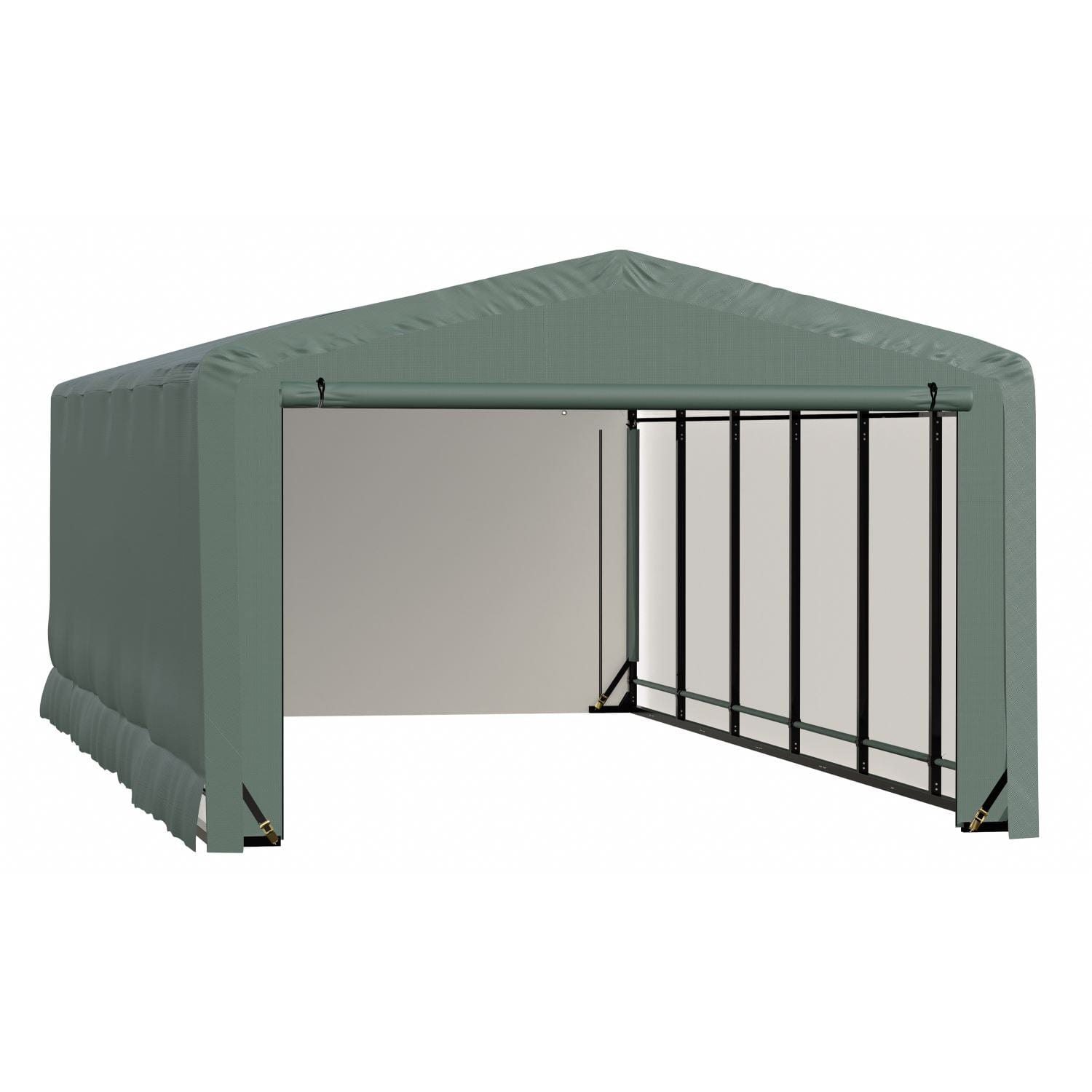 ShelterLogic | ShelterTube Wind and Snow-Load Rated Garage 12x23x8 Green - SQAACC0104C01202308