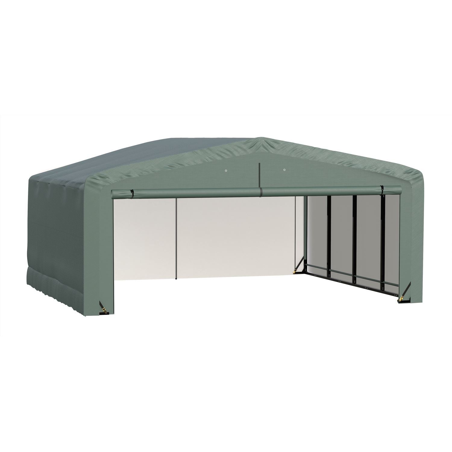 ShelterLogic | ShelterTube Wind and Snow-Load Rated Garage 20x18x10 Green - SQAADD0104C02001810