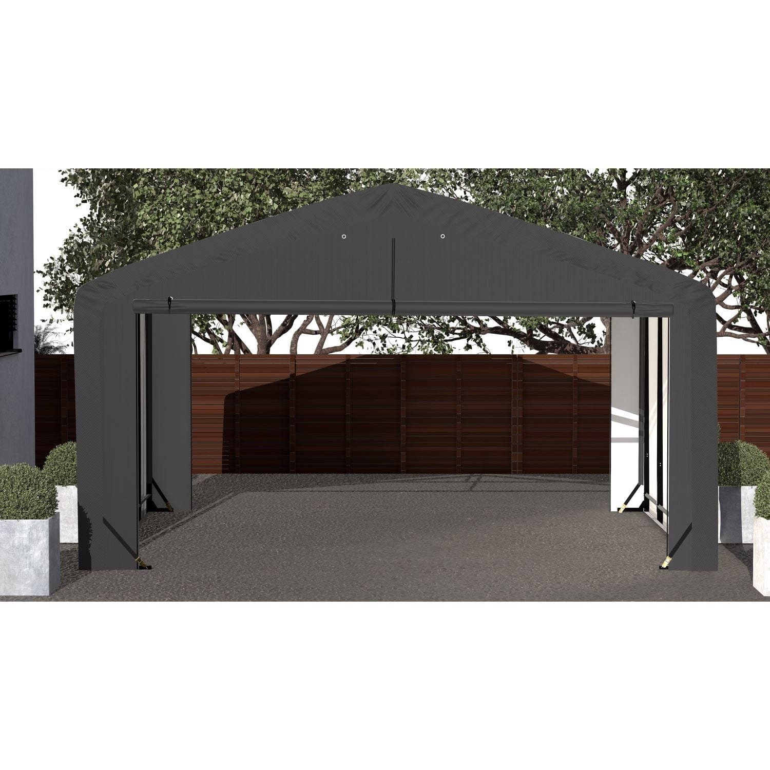 ShelterLogic | ShelterTube Wind and Snow-Load Rated Garage 20x18x12 Gray