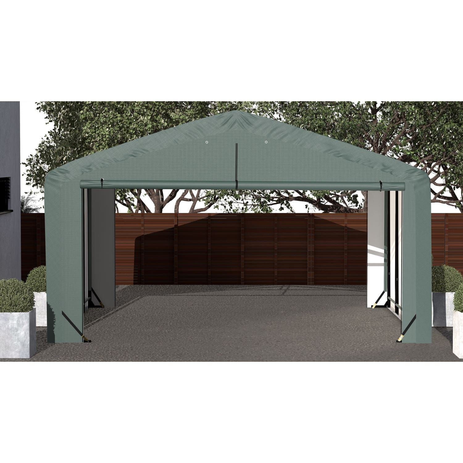 ShelterLogic | ShelterTube Wind and Snow-Load Rated Garage 20x18x12 Green