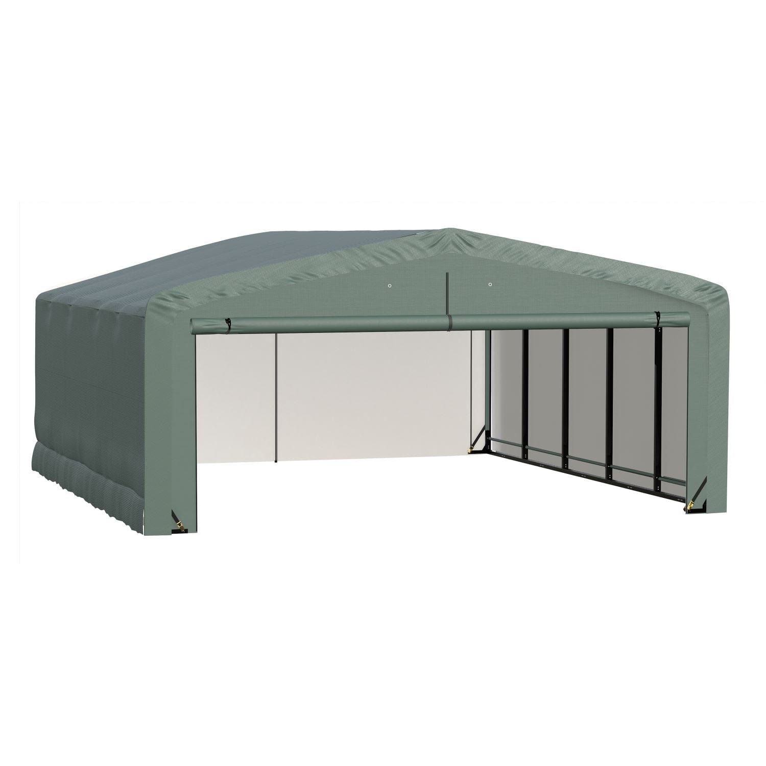 ShelterLogic | ShelterTube Wind and Snow-Load Rated Garage 20x23x10 Green - SQAADD0104C02002310