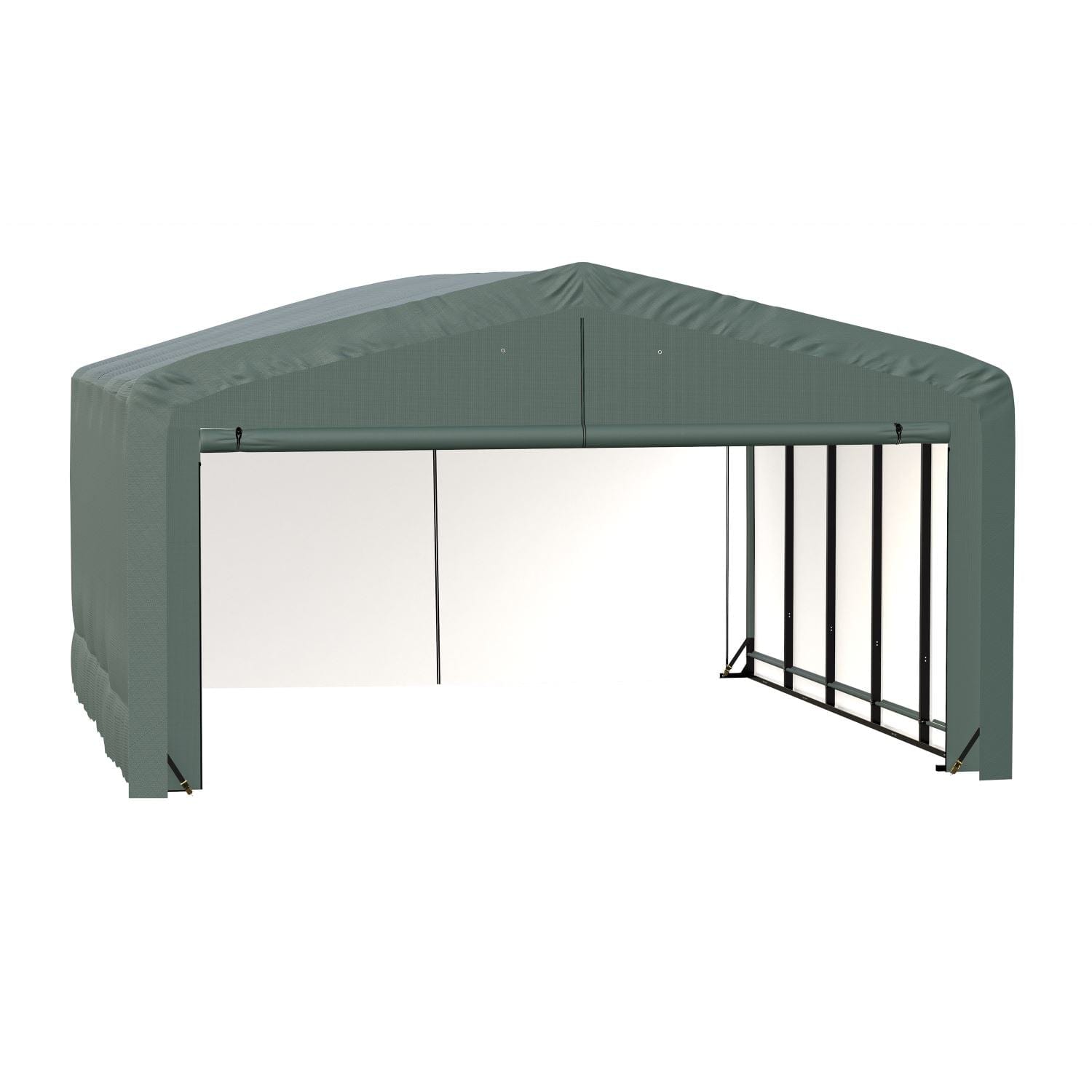 ShelterLogic | ShelterTube Wind and Snow-Load Rated Garage 20x23x12 Green - SQAADD0104C02002312