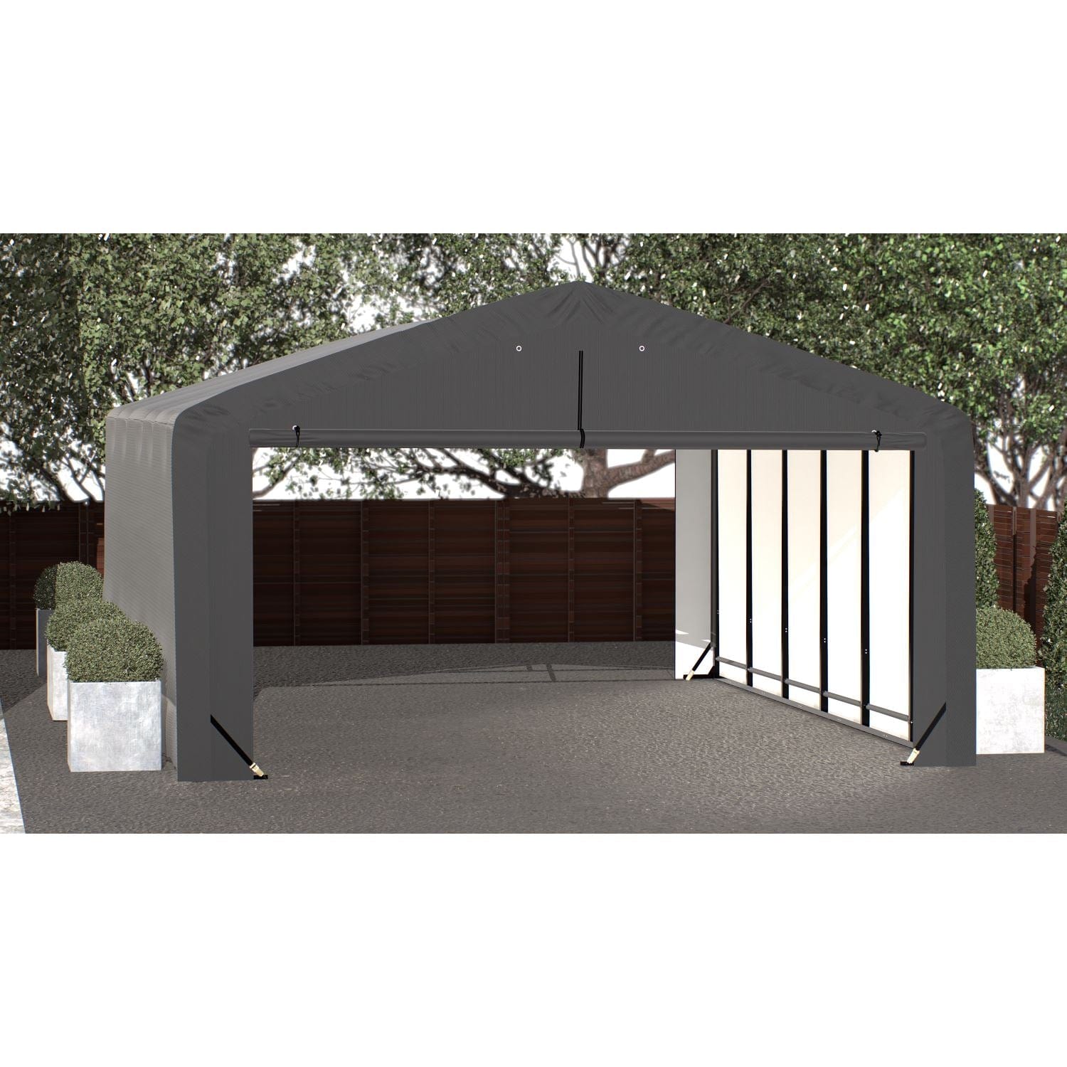 ShelterLogic | ShelterTube Wind and Snow-Load Rated Garage 20x27x12 Gray