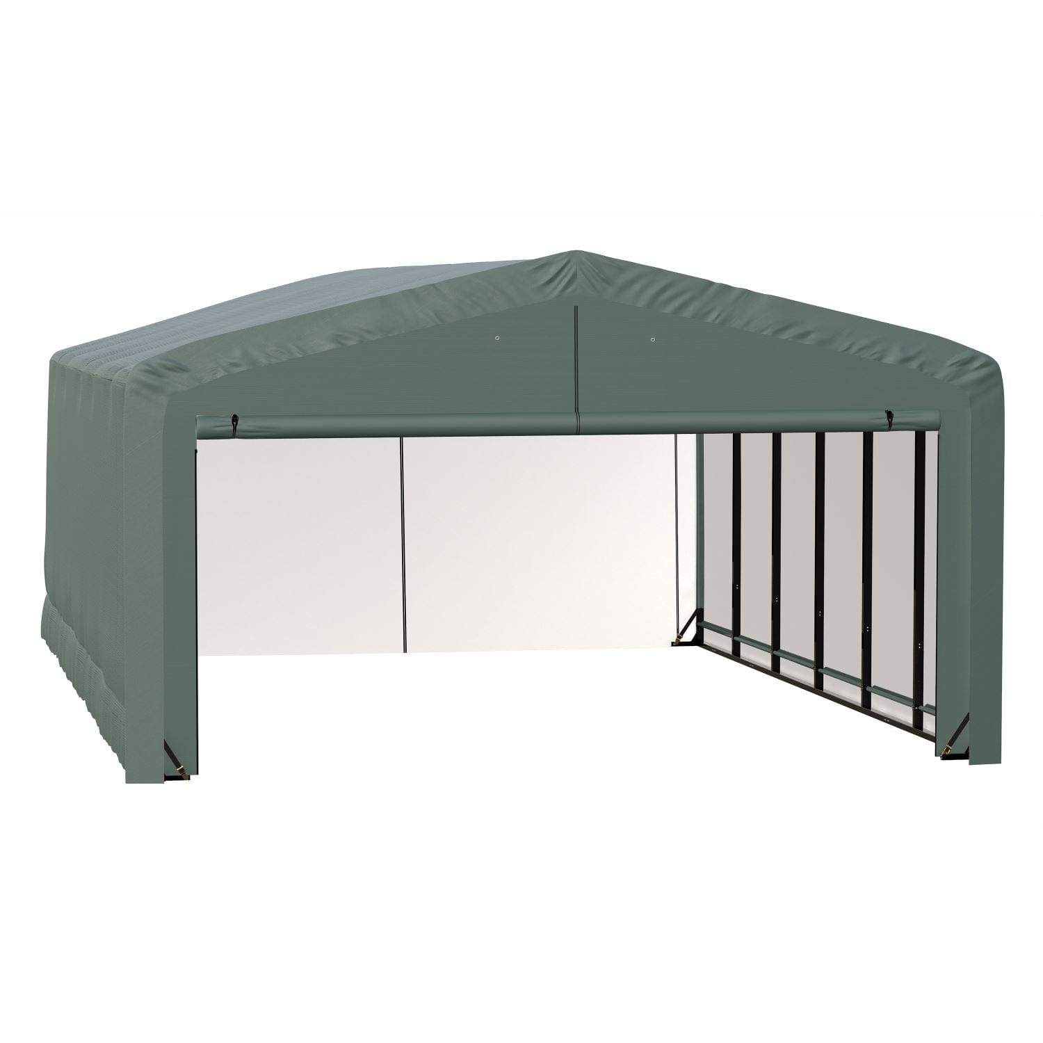 ShelterLogic | ShelterTube Wind and Snow-Load Rated Garage 20x27x12 Green - SQAADD0104C02002712