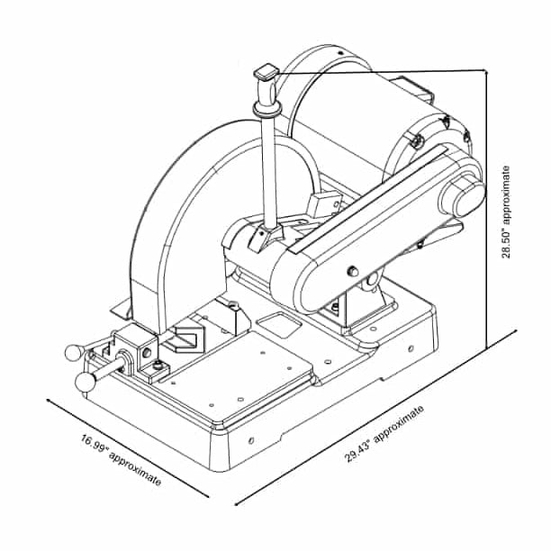 Kalamazoo Industries 14 Inch Heavy Duty Abrasive Chop Saw 1ph - K12-14B K12-14B