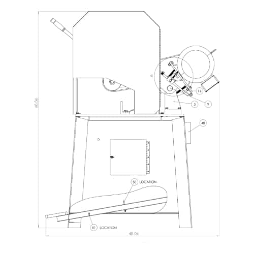 Kalamazoo Industries 20 Inch Industrial Abrasive Chop Saw, 15hp - K20SSF