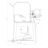 Kalamazoo Industries 20 Inch Industrial Abrasive Chop Saw, 15hp - K20SSF