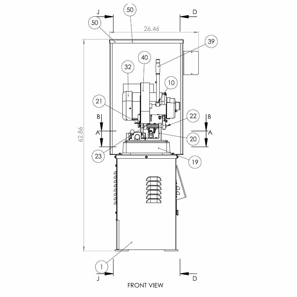 Kalamazoo Industries 14 Inch Chop Saw with Vacuum 3ph - K12-14V