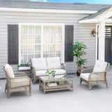 Outsunny 4 Piece Outdoor Patio Furniture Set - 860-218