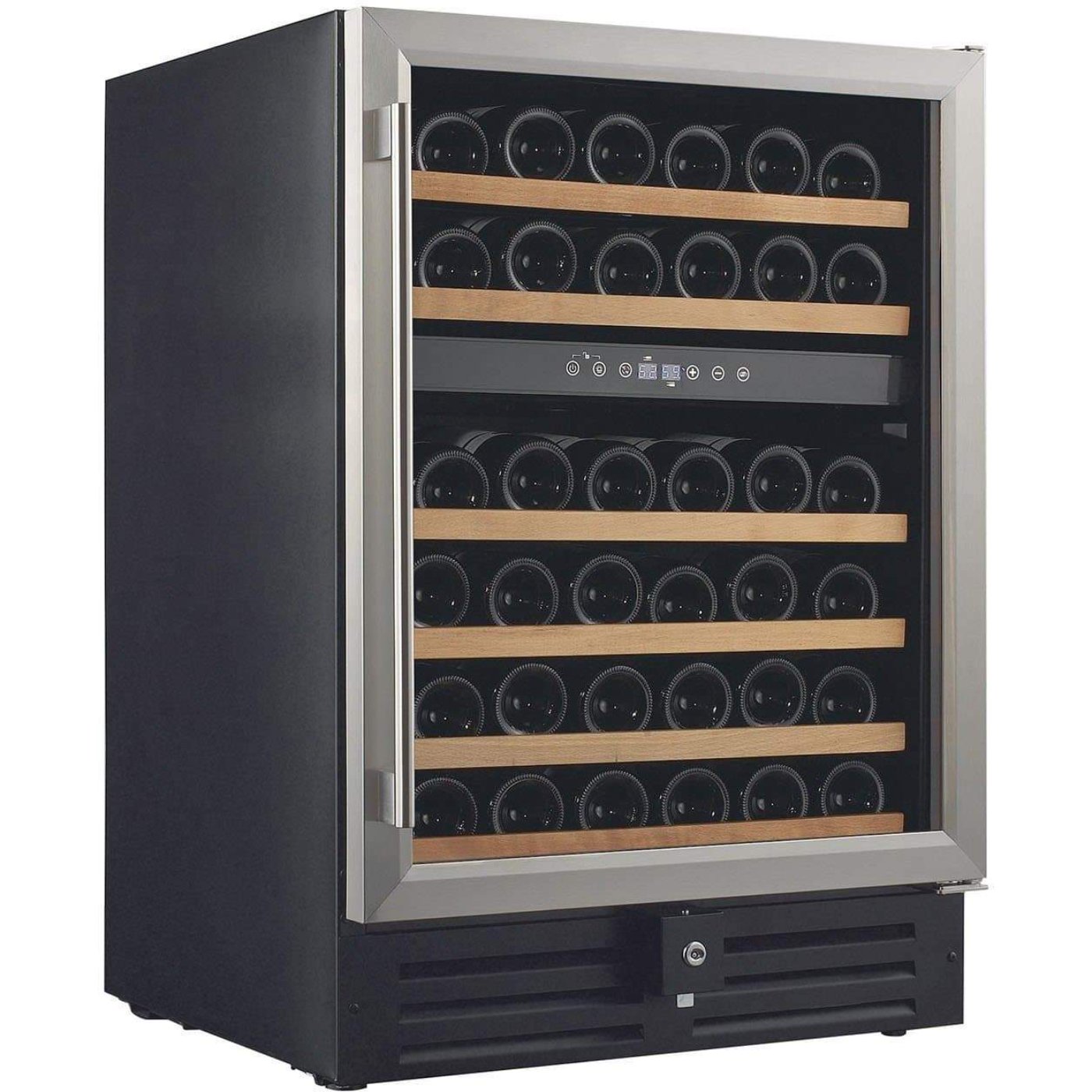 Smith and Hanks 46 Bottle Dual Zone Wine Cooler, Stainless Steel Door Trim - RW145DR