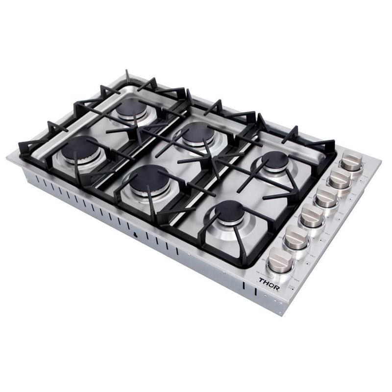 Thor Kitchen 36 in. Drop-in Natural Gas Cooktop in Stainless Steel, TGC3601
