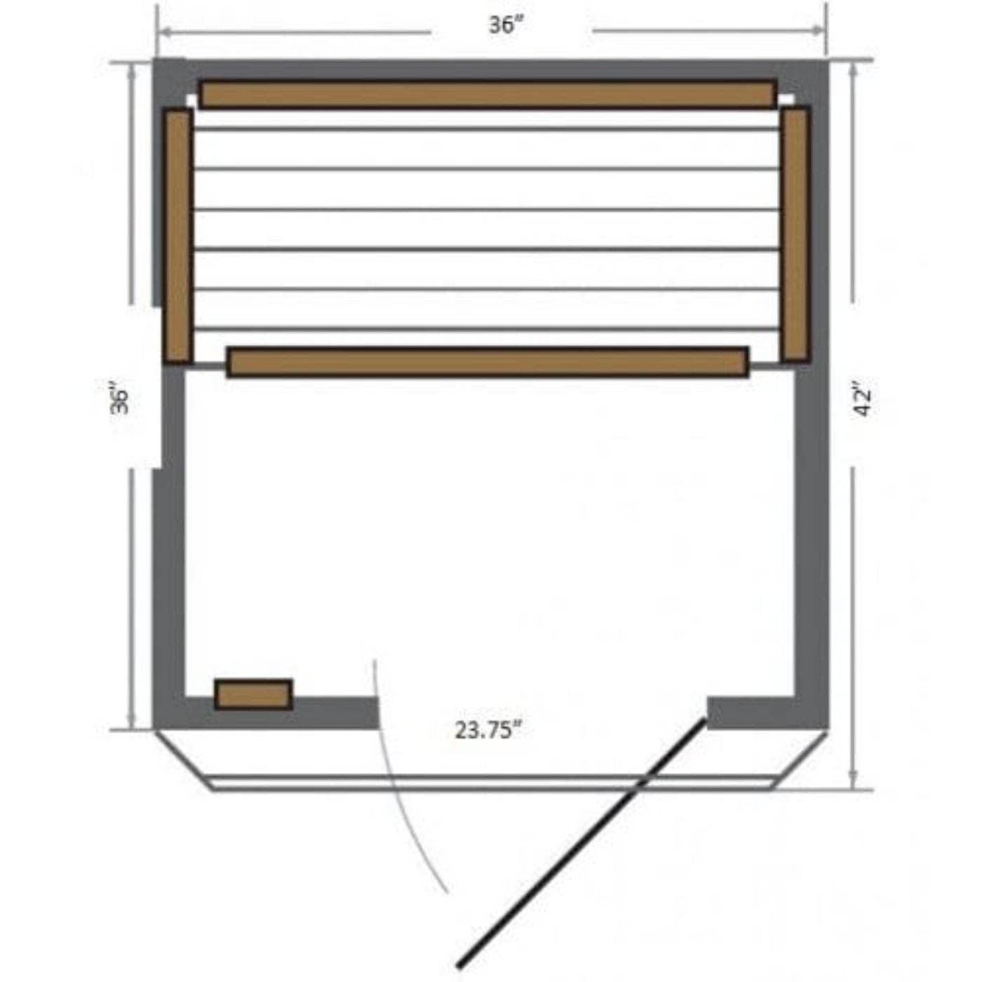 SunRay Sedona Low EMF Indoor 1-2 Person Far Infrared Sauna - HL100K - Backyard Provider