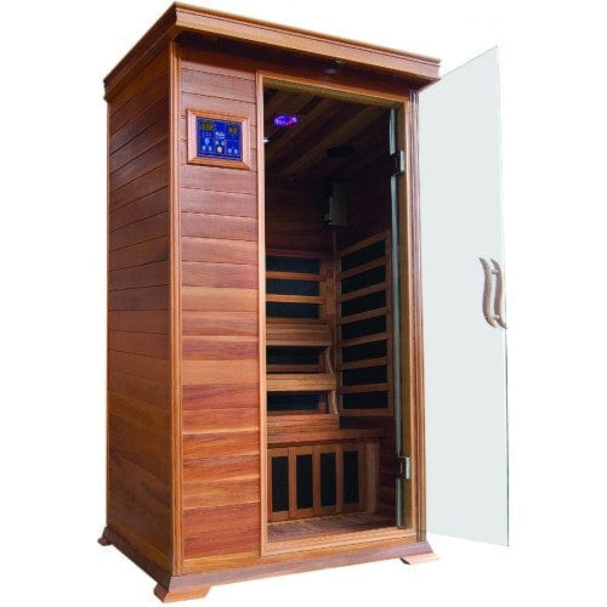 SunRay Sedona Low EMF Indoor 1-2 Person Far Infrared Sauna - HL100K - Backyard Provider