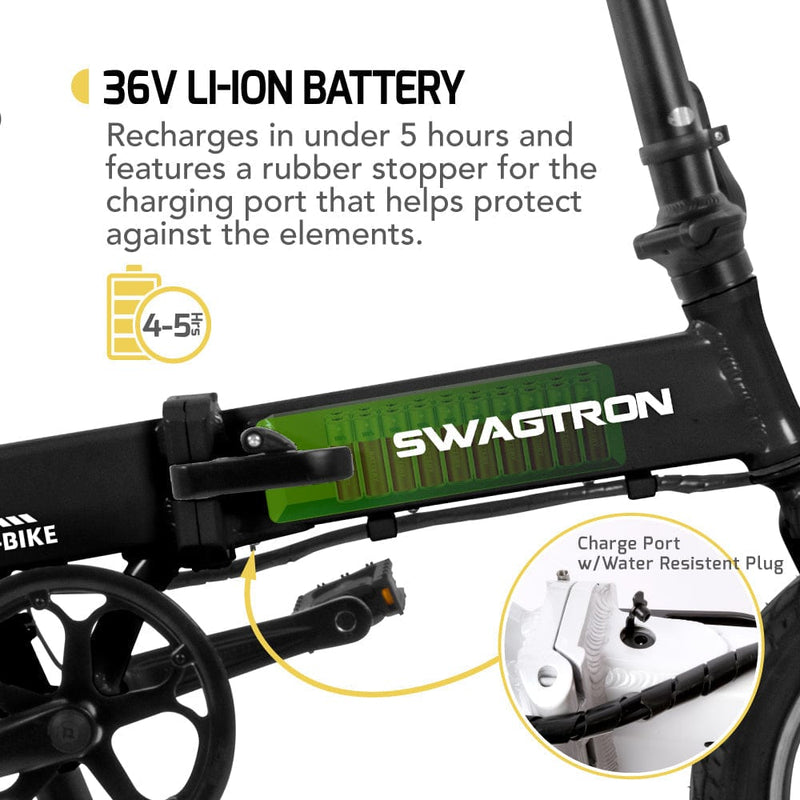 Swagtron EB5 Pro Folding Electric Bike - EB5B